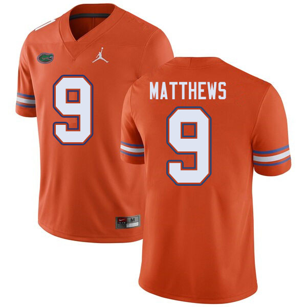 Jordan Brand Men #9 Luke Matthews Florida Gators College Football Jerseys Sale-Orange